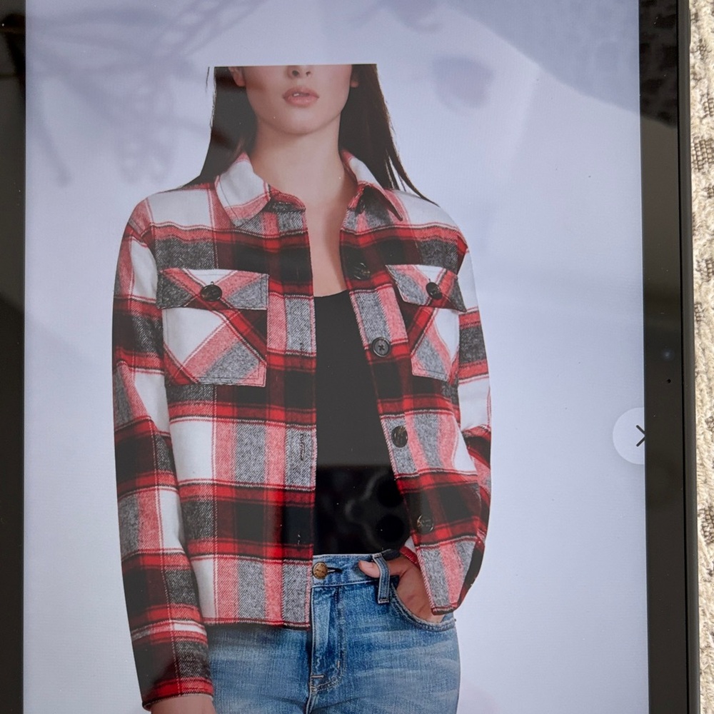 BB Dakota Red and Black Plaid Jacket